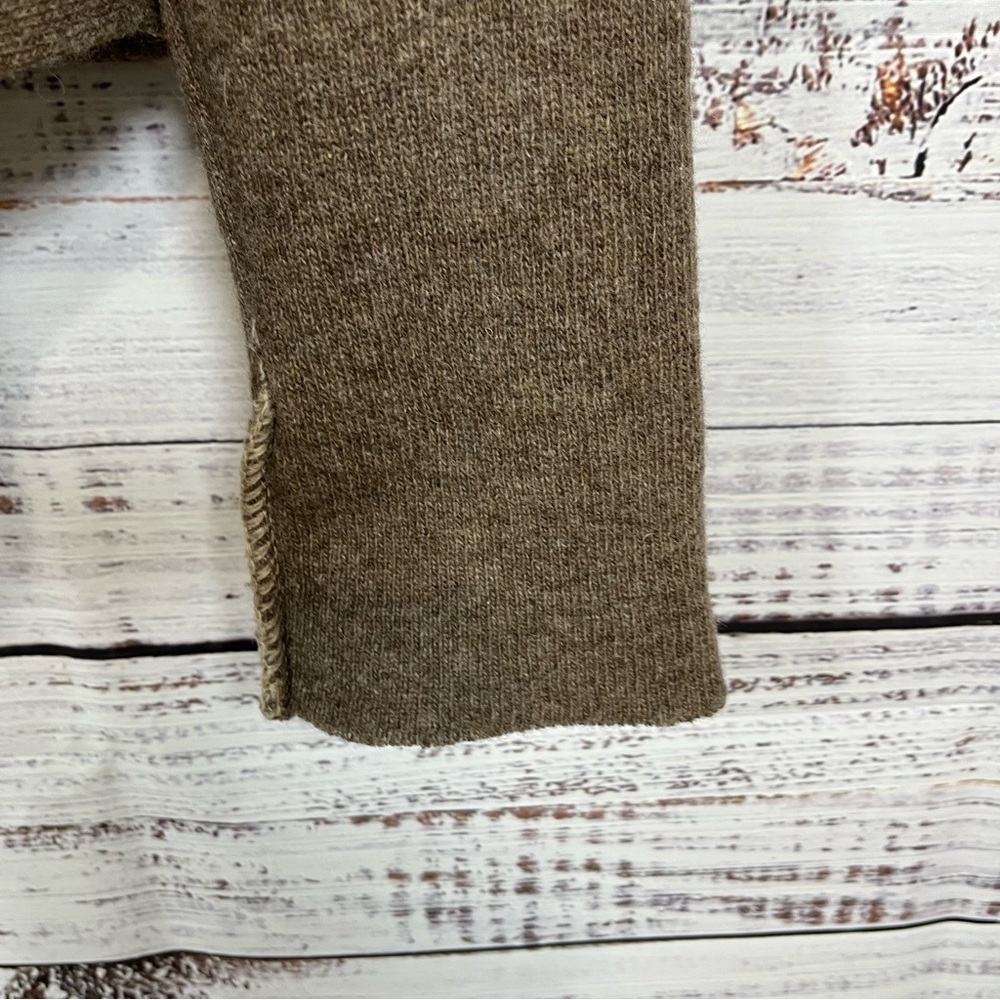 Chiaramente Brown Button Wool Blend Cardigan Cape… - image 7